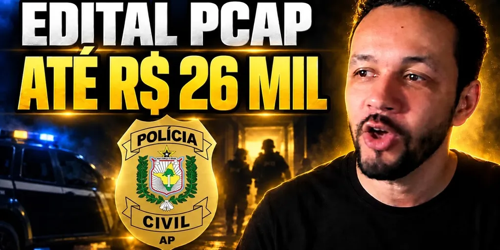 Edital PCAP 2026: Oficial Investigador com 294 vagas, subsídio de R$ 7.327 e carreira até R$ 26.494